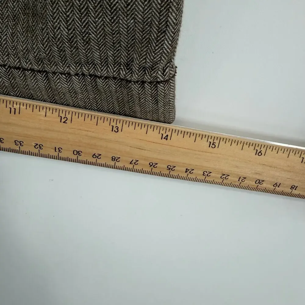 Free‎ People Pants Women’s 29 Brown Ultra Wide Leg Herringbone Bohemian Hippie